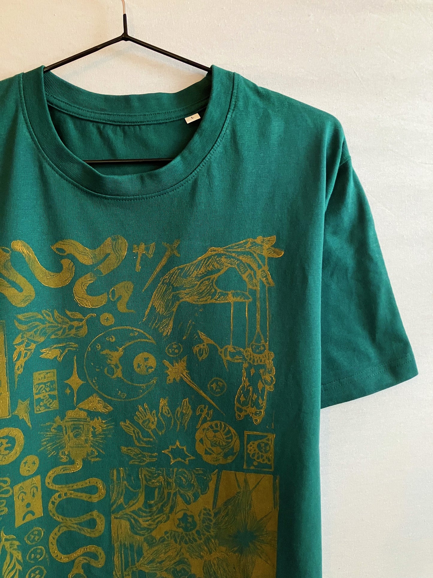 Handprinted Unisex Shirt Size L