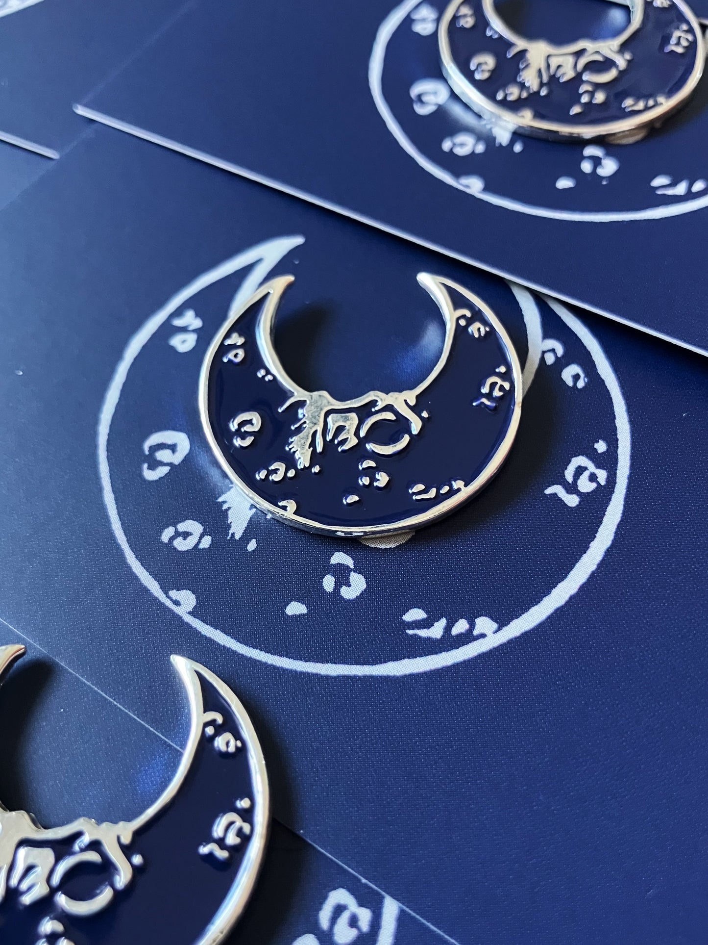 ‘Mr Moon’ Enamel Badge