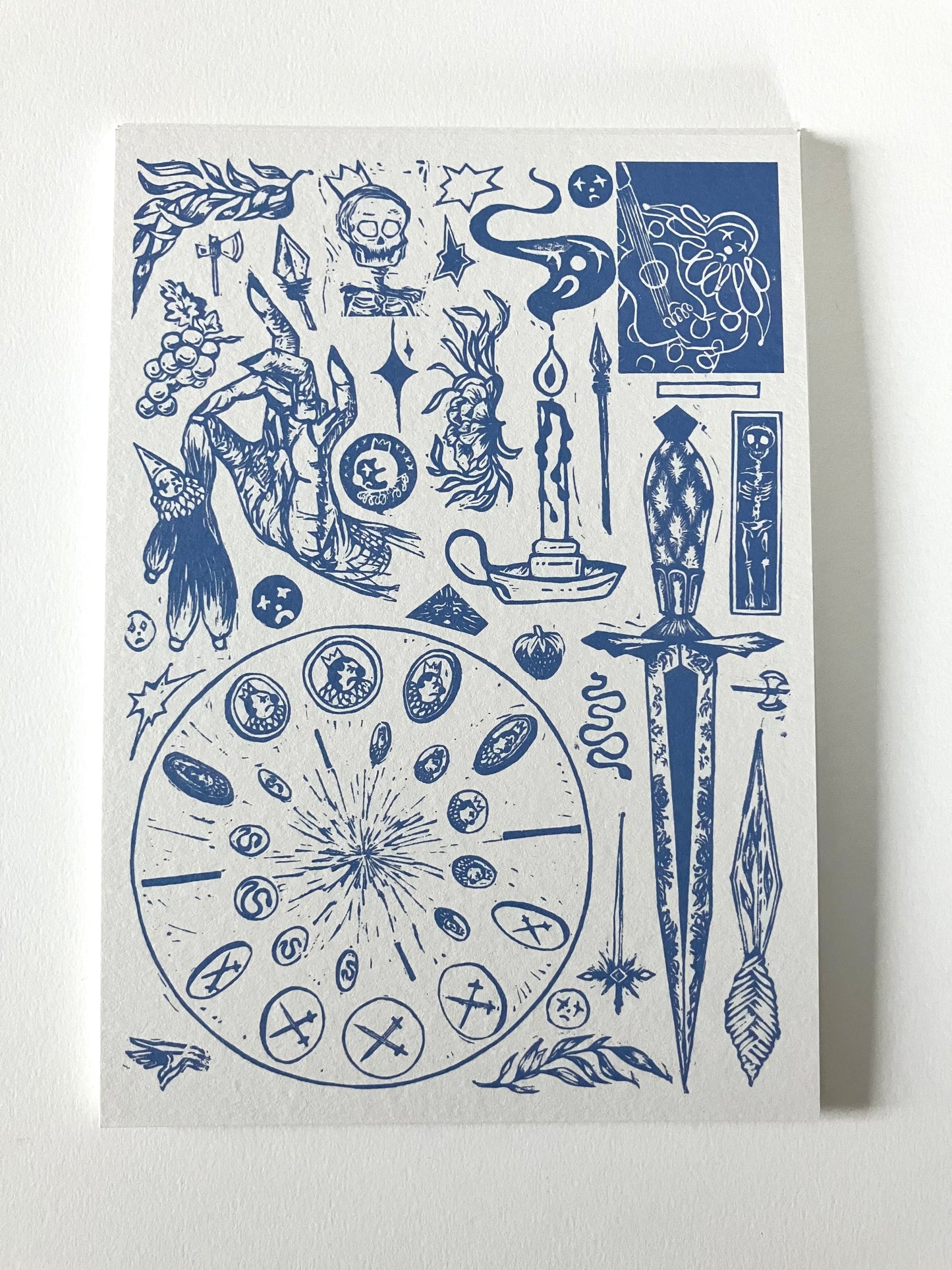 A5 collage print Blue