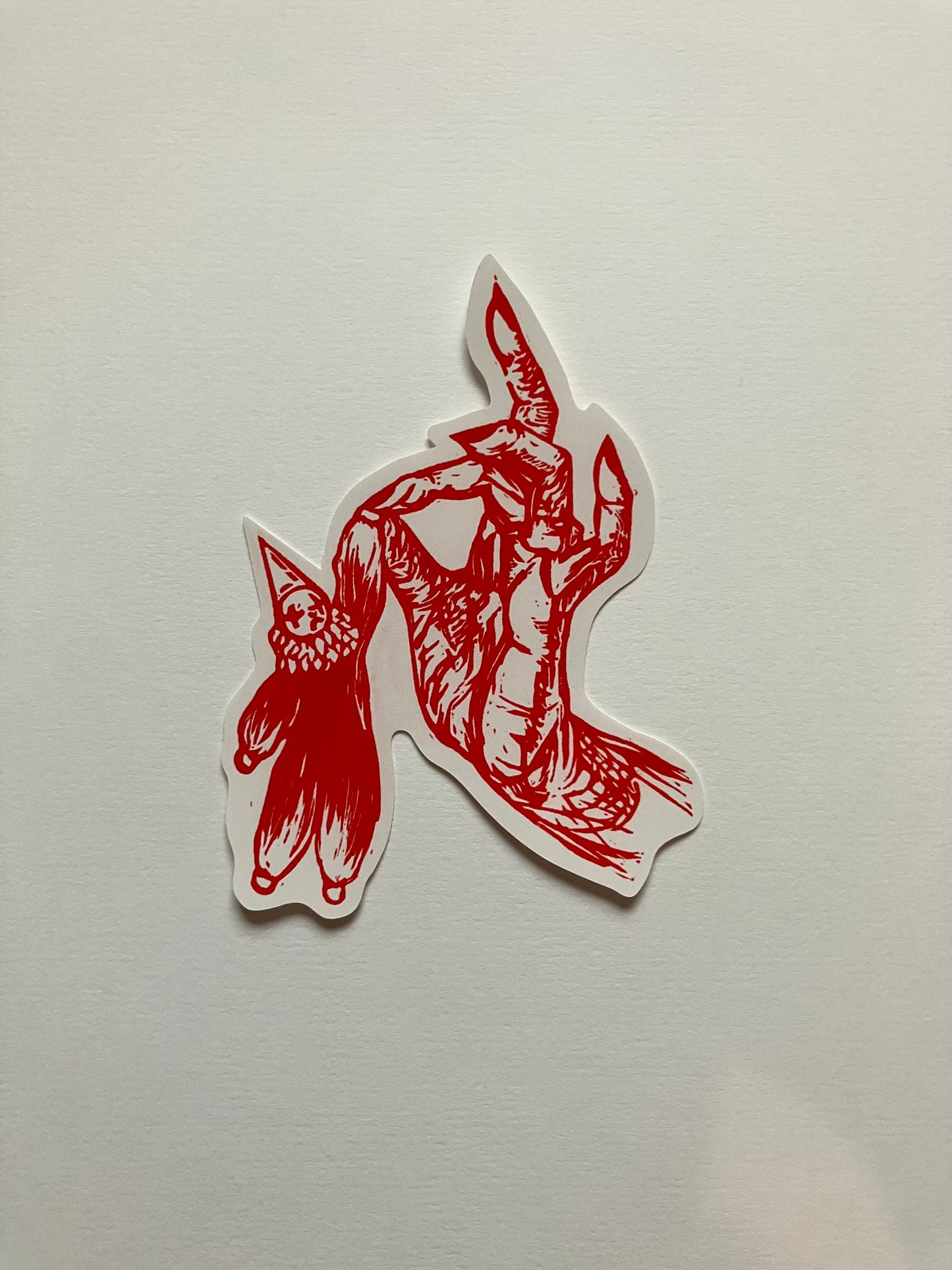 Caught print sticker