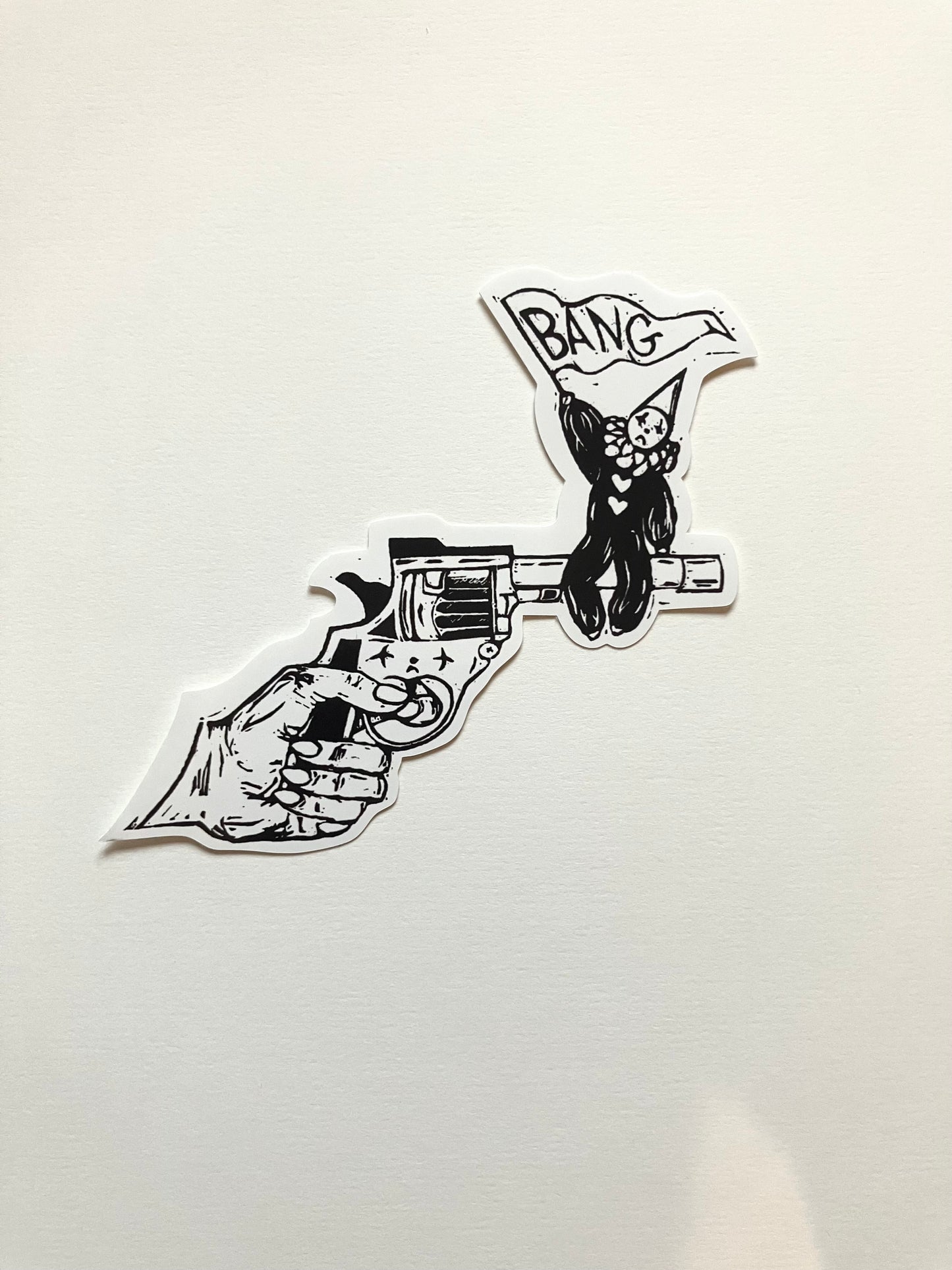 Bang print sticker