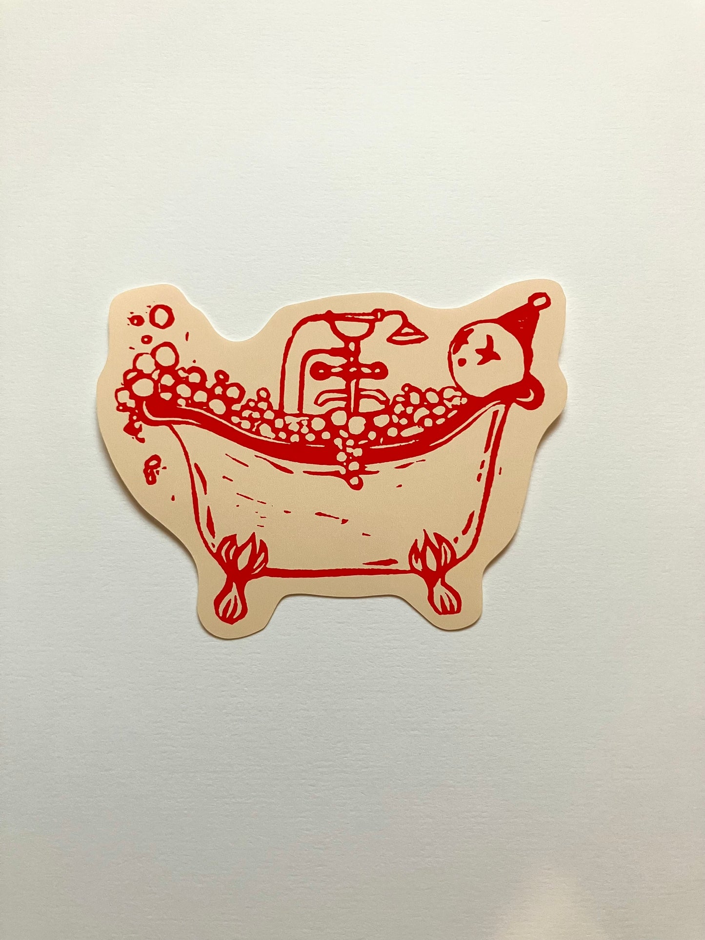 Bubblebath print sticker