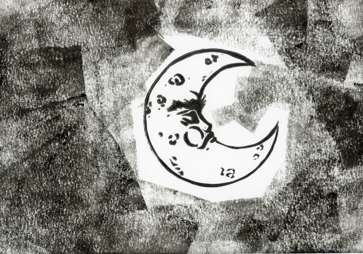 'Cross moon’ original print