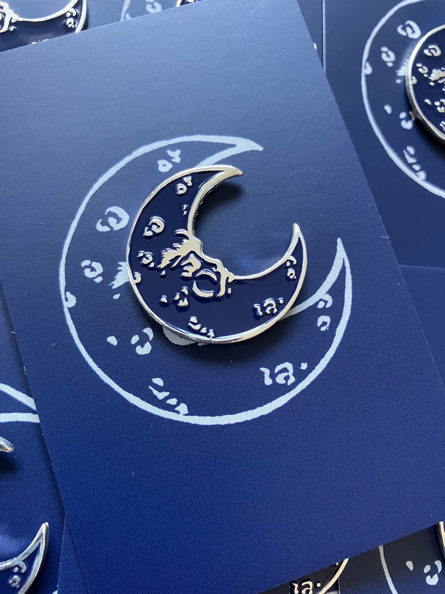 ‘Mr Moon’ Enamel Badge