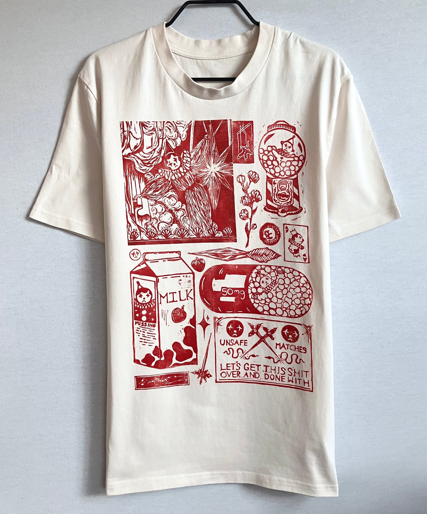 Handprinted Unisex Shirt Size M