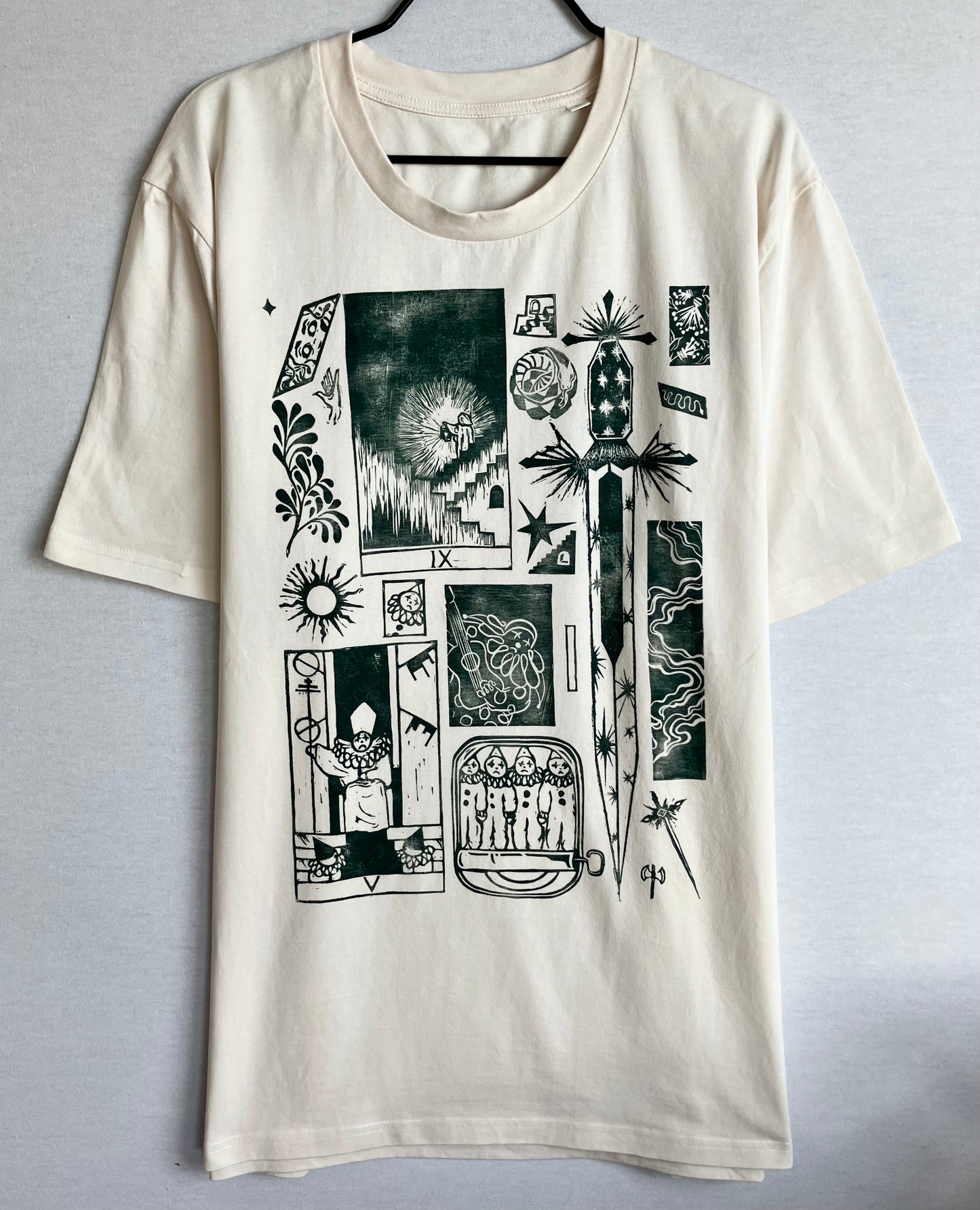 Handprinted Unisex Shirt Size XL