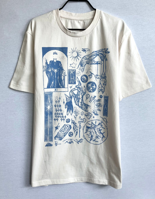 Handprinted Unisex Shirt Size L