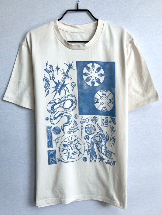 Handprinted Unisex Shirt Size L