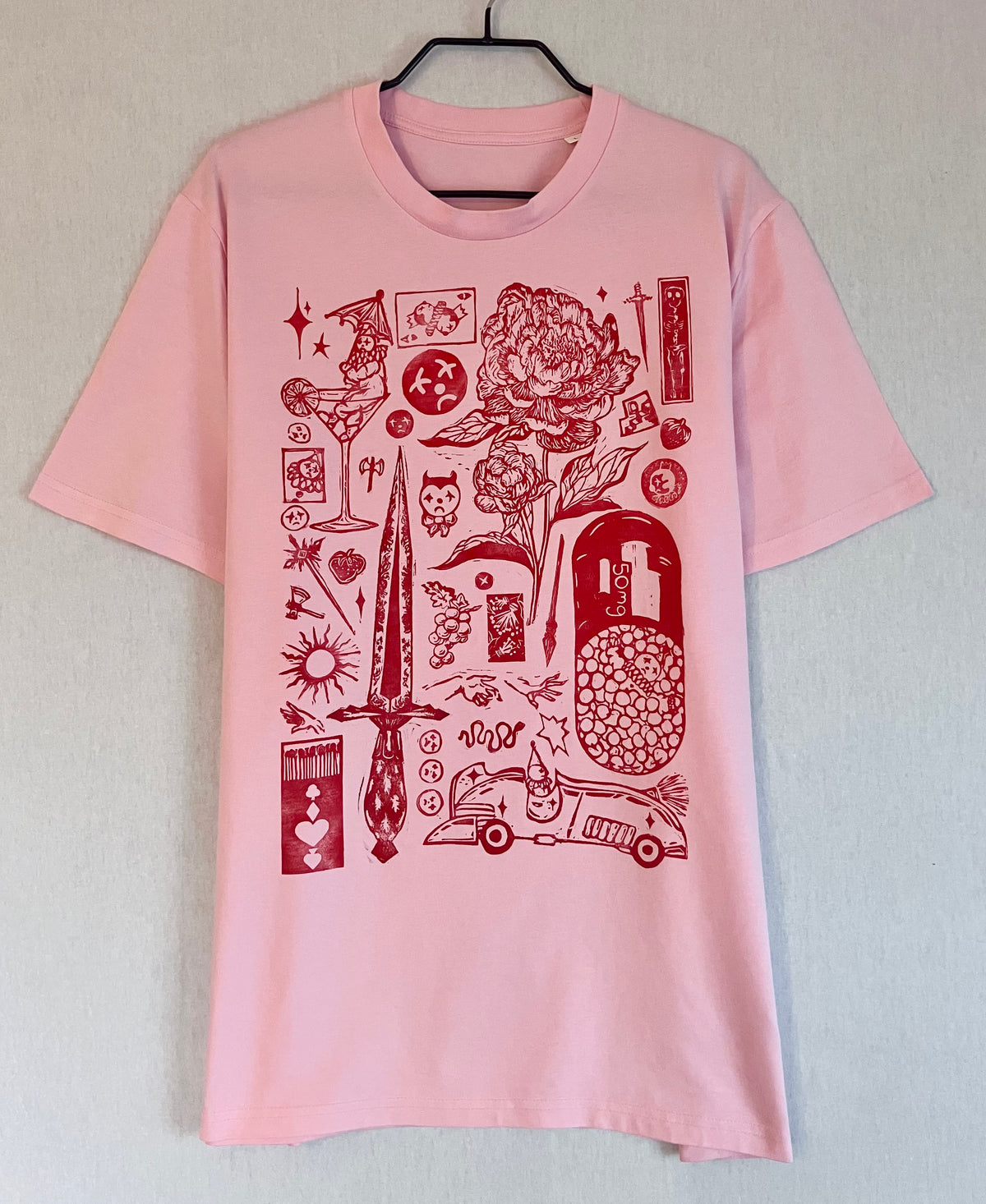 Handprinted Unisex Shirt Size L