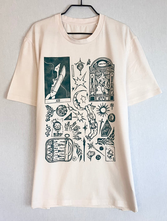Handprinted Unisex Shirt Size XL
