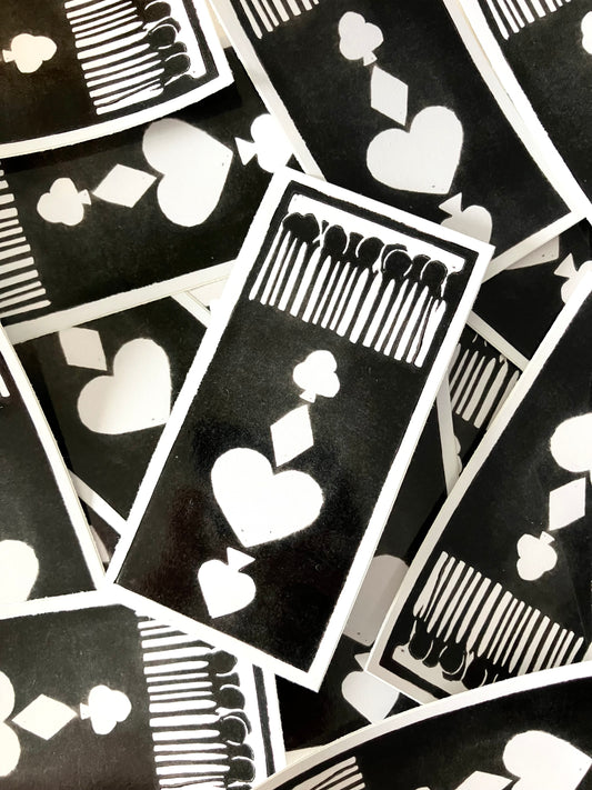 Matchbox print sticker