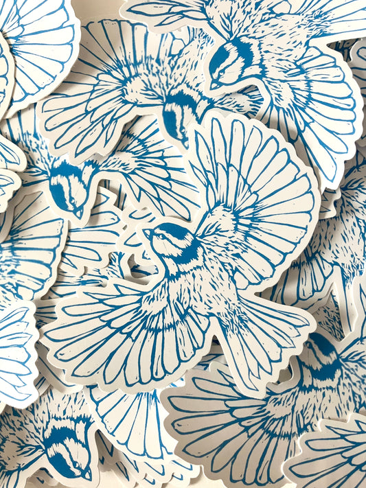 Blue Tit print sticker