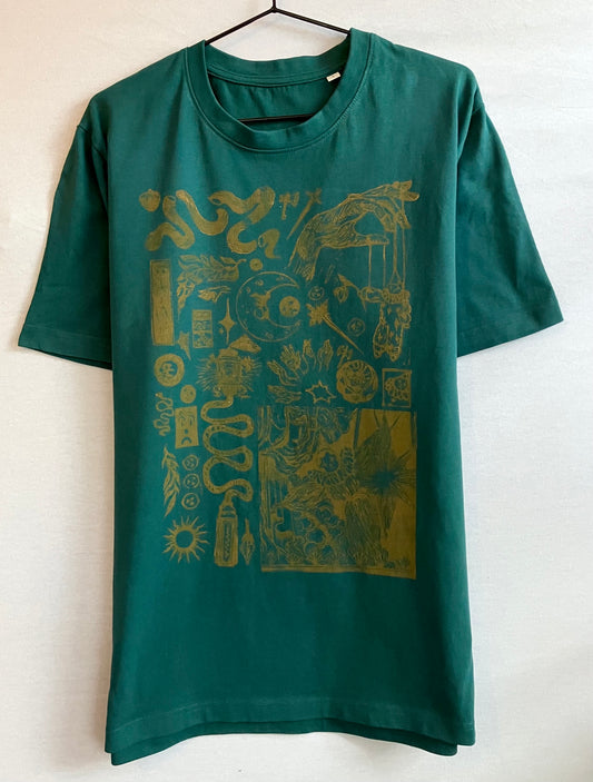 Handprinted Unisex Shirt Size L