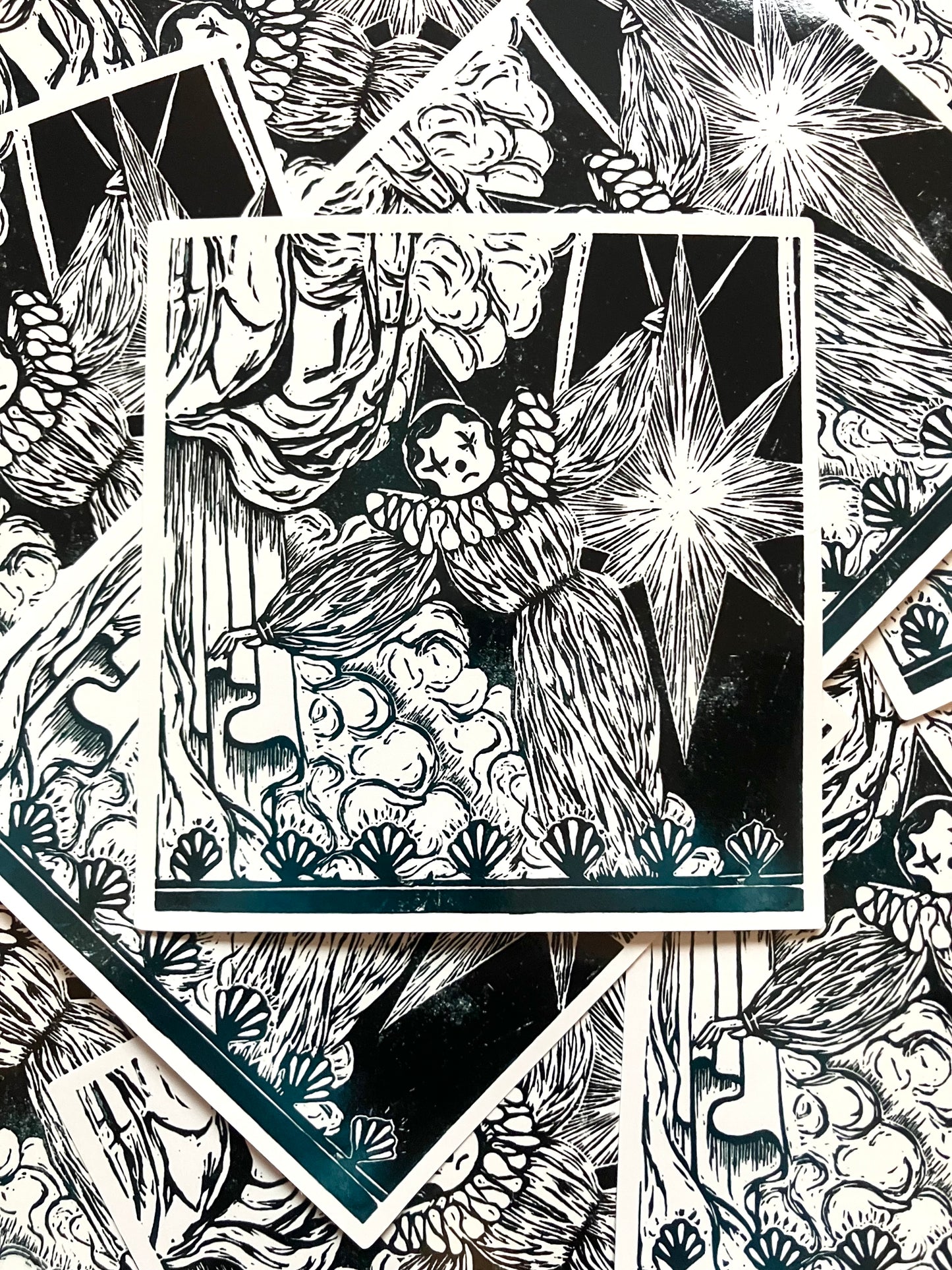 Star Across the Boards print sticker