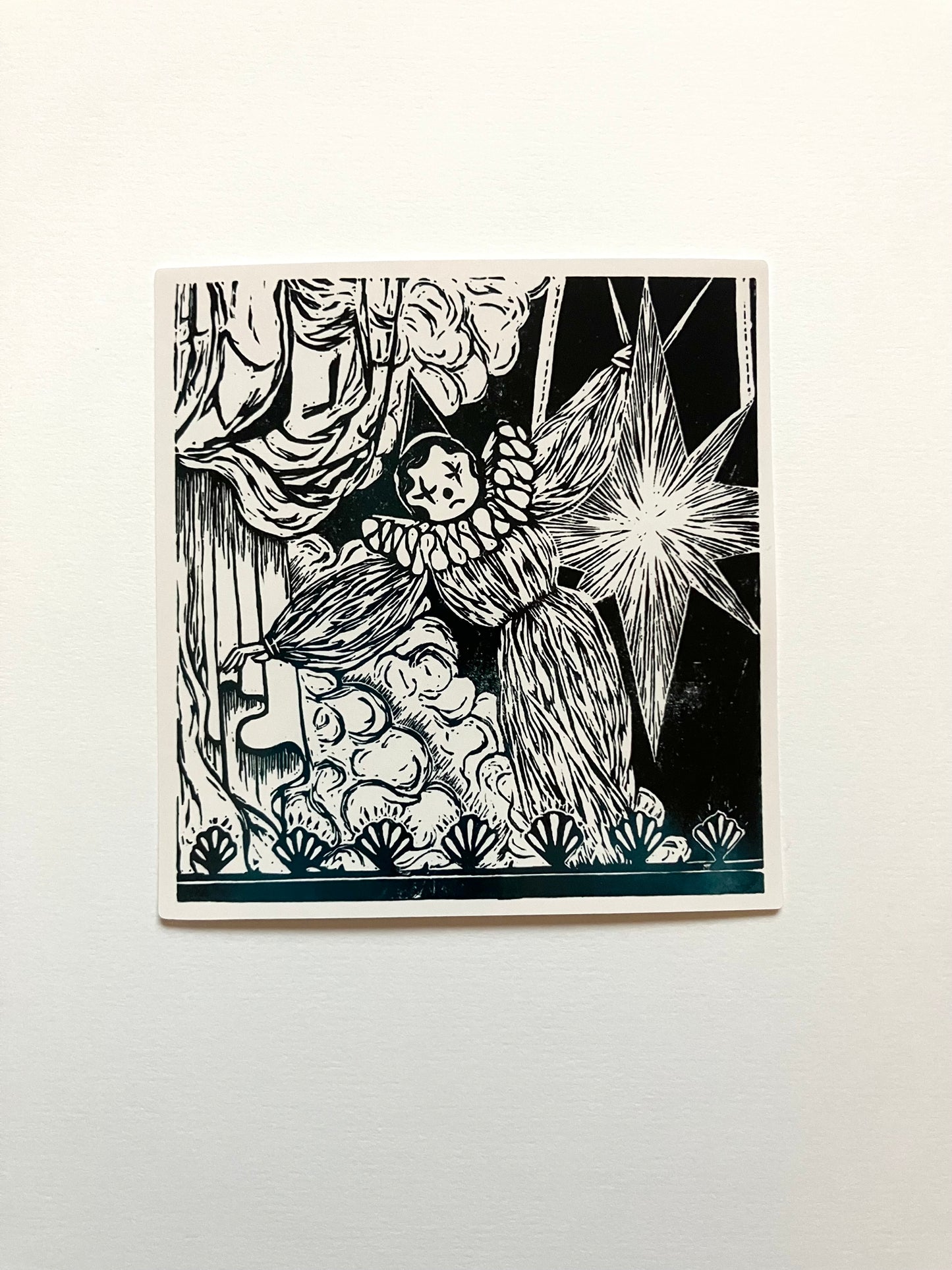 Star Across the Boards print sticker