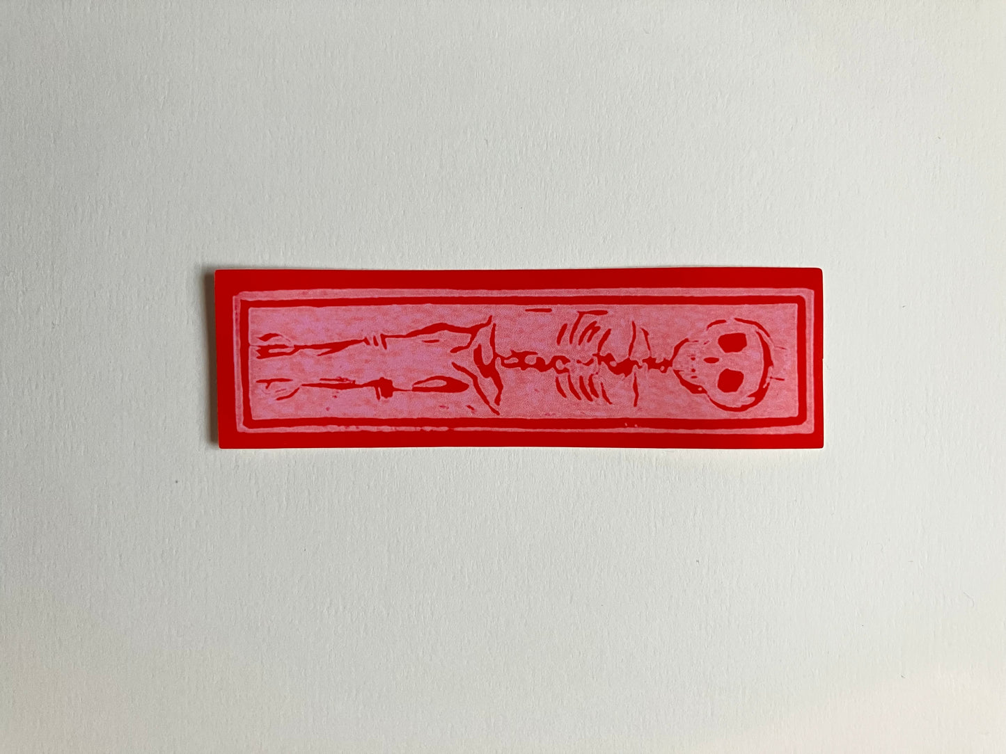 Pink Skeleton print sticker