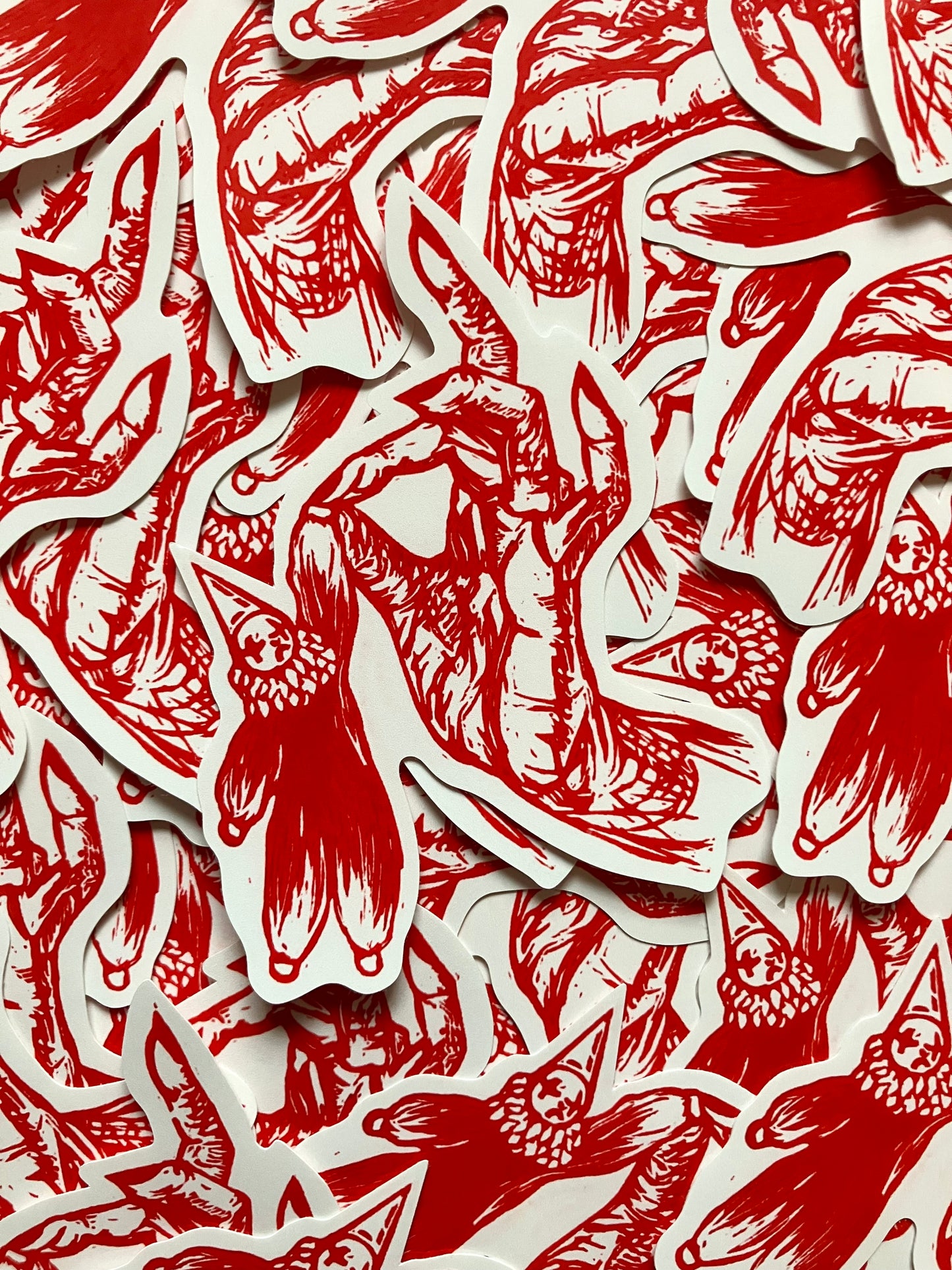 Caught print sticker