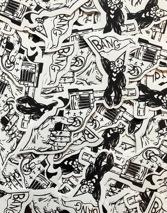Bang print sticker
