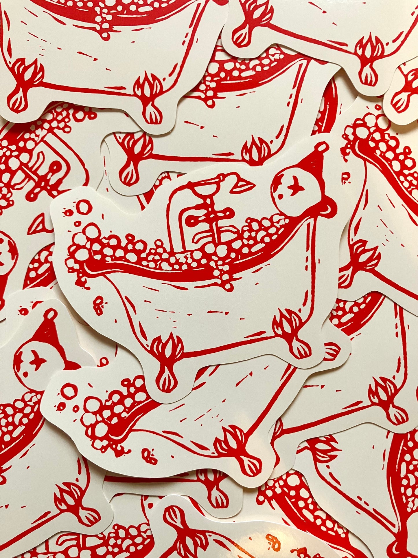 Bubblebath print sticker
