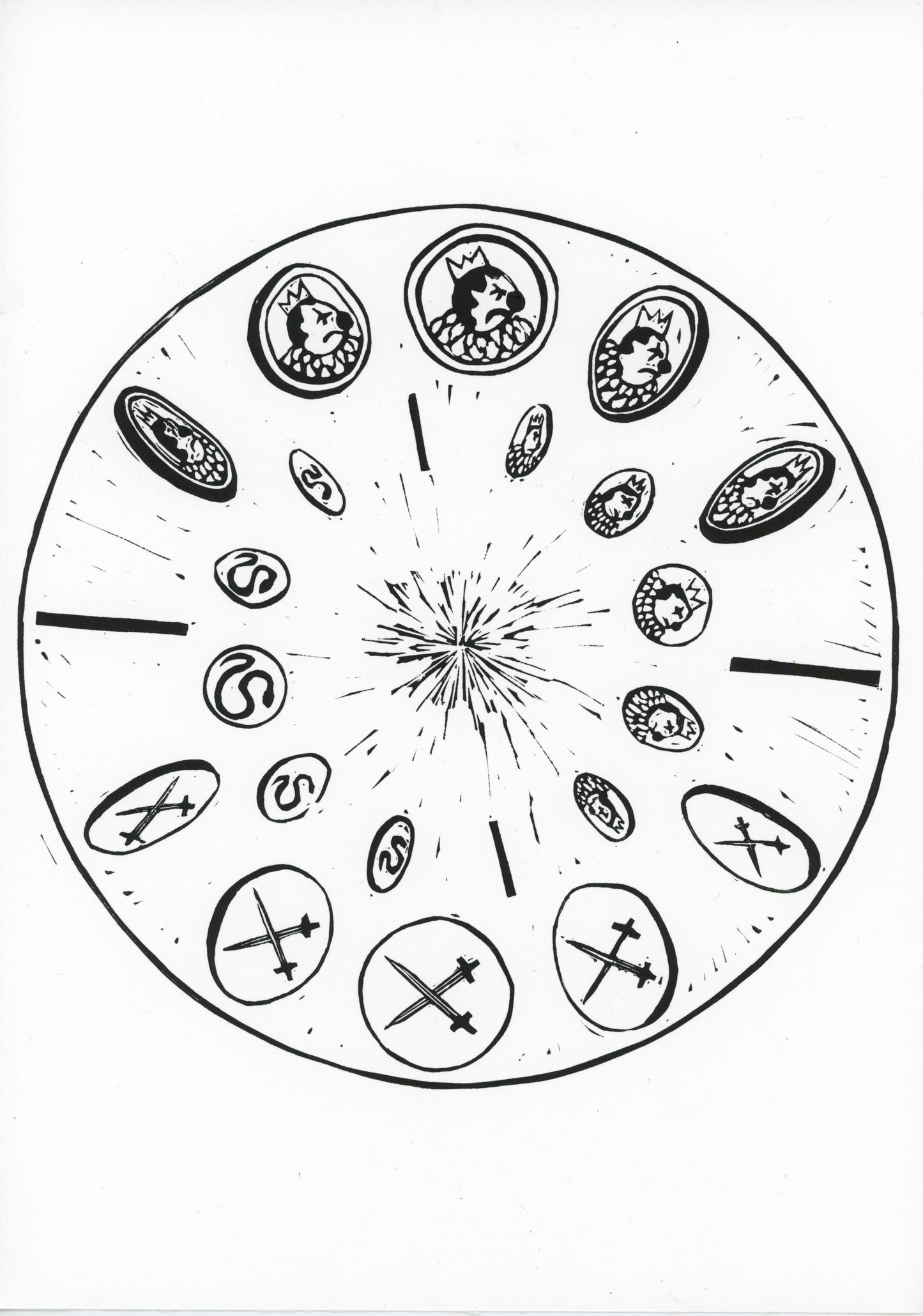 Coin phenakistoscope original print