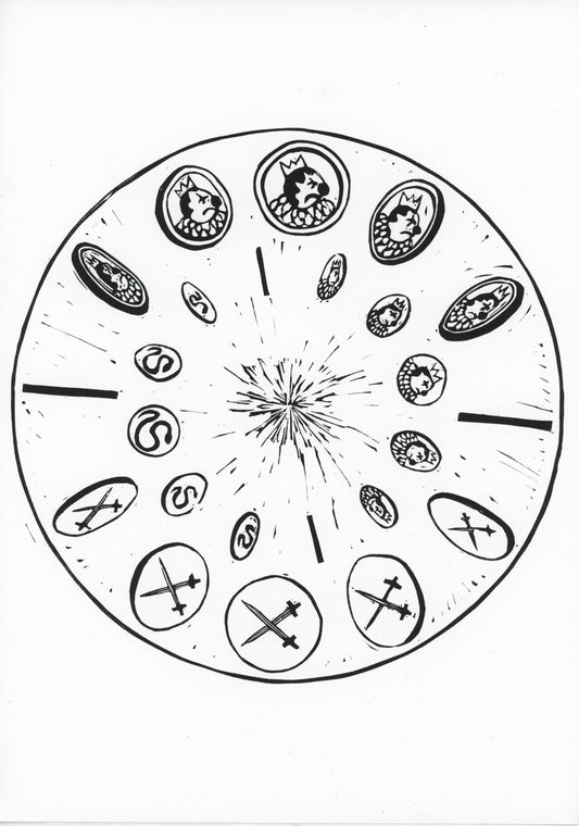 Coin phenakistoscope original print