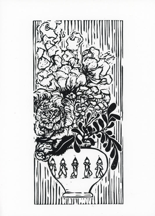 'Flower Vase' original print