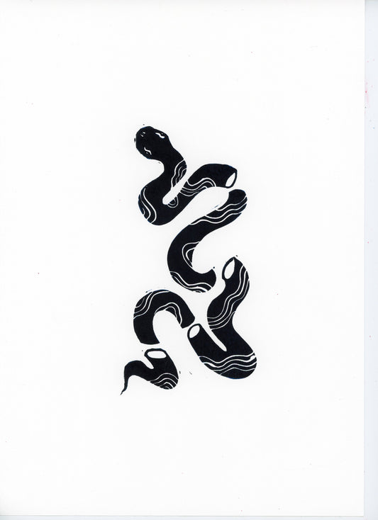 'Diced snake 2’ original print