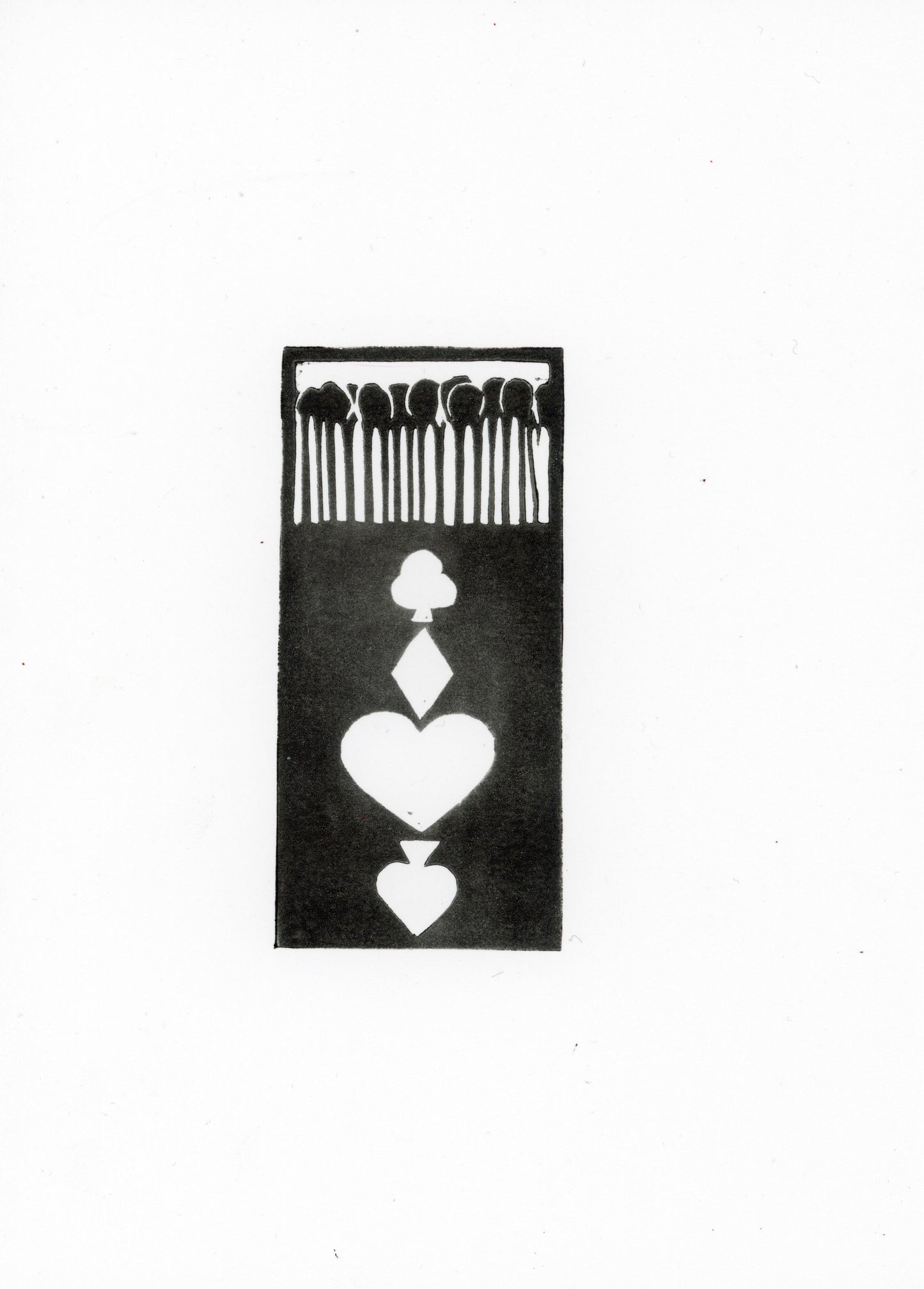 'Playing card Matchbox’ original print