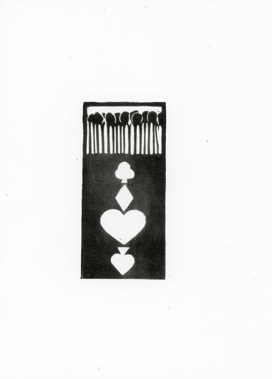 'Playing card Matchbox’ original print