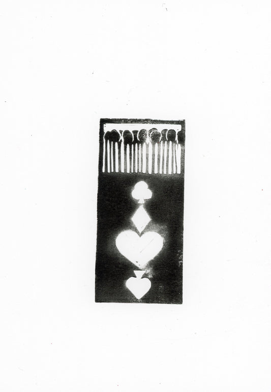 'Playing card Matchbox’ original print