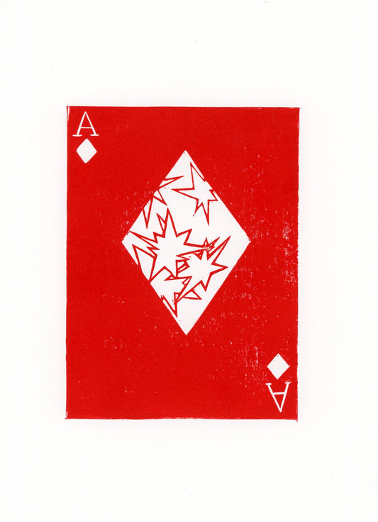 'Ace of Diamonds' original print