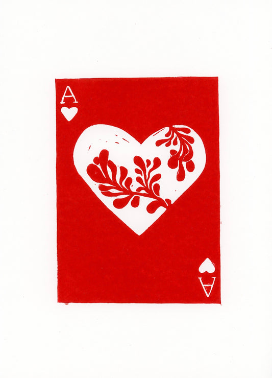 'Ace of Hearts' original print
